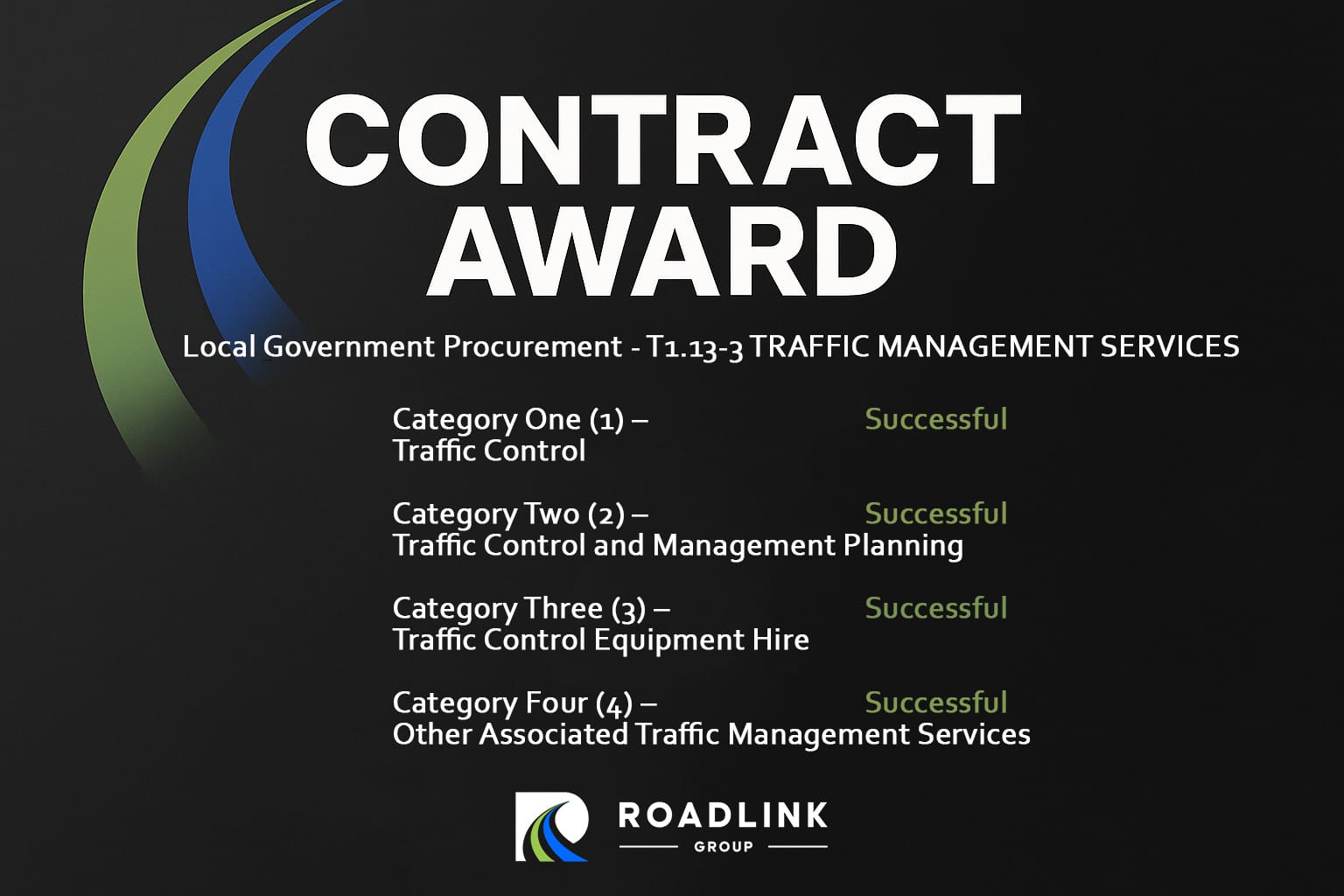 Roadlink Group contract award announcement image
