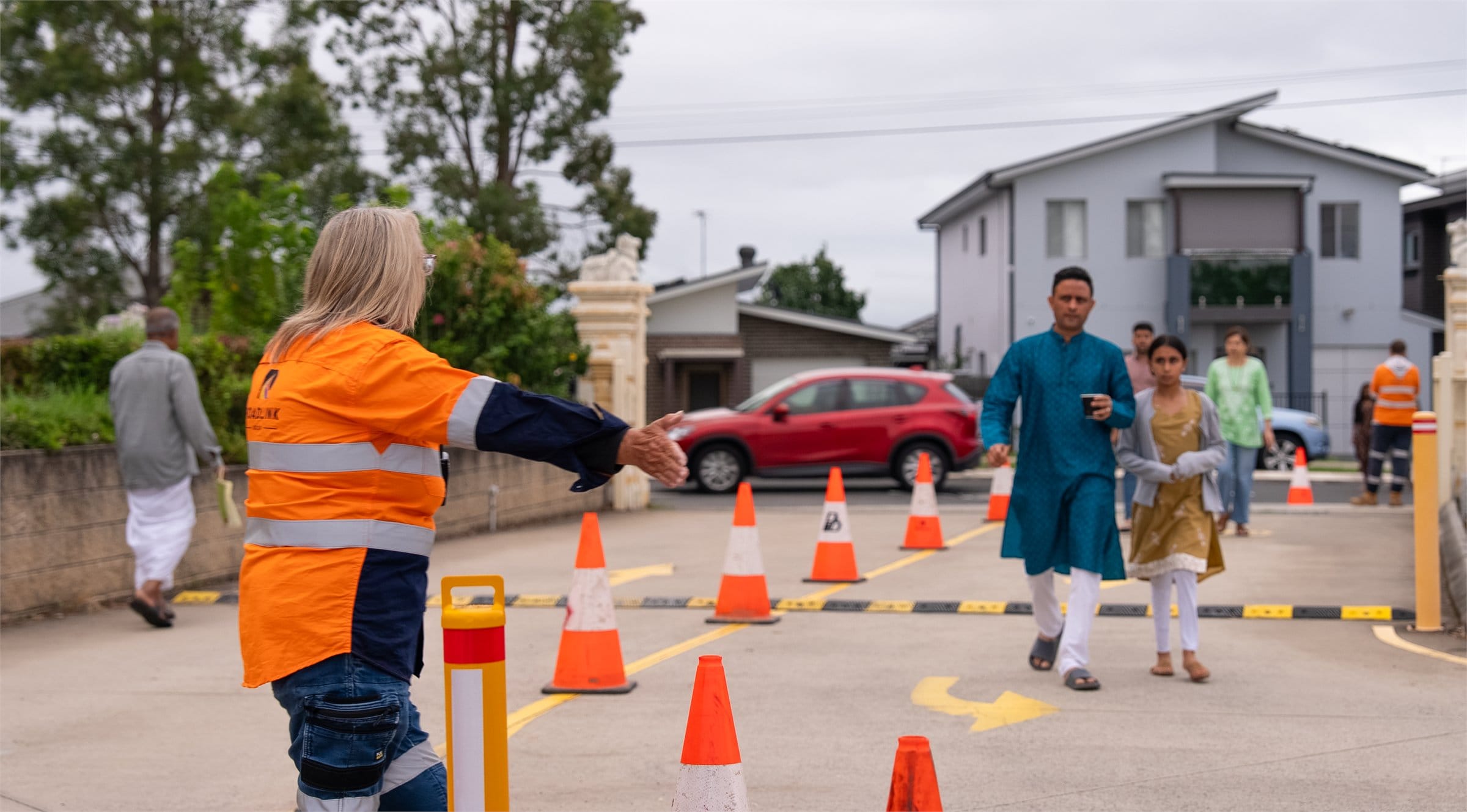 Roadlink Group traffic controller supporting pedestrians in a managed access area