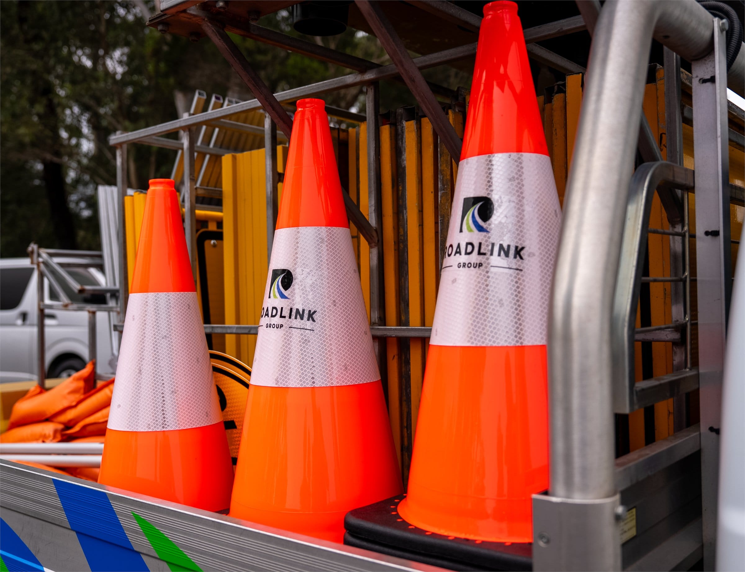 Roadlink Group barrier boards and traffic control equipment available for hire